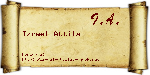 Izrael Attila névjegykártya