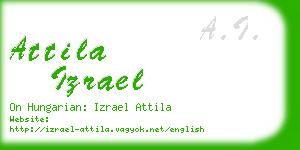 attila izrael business card